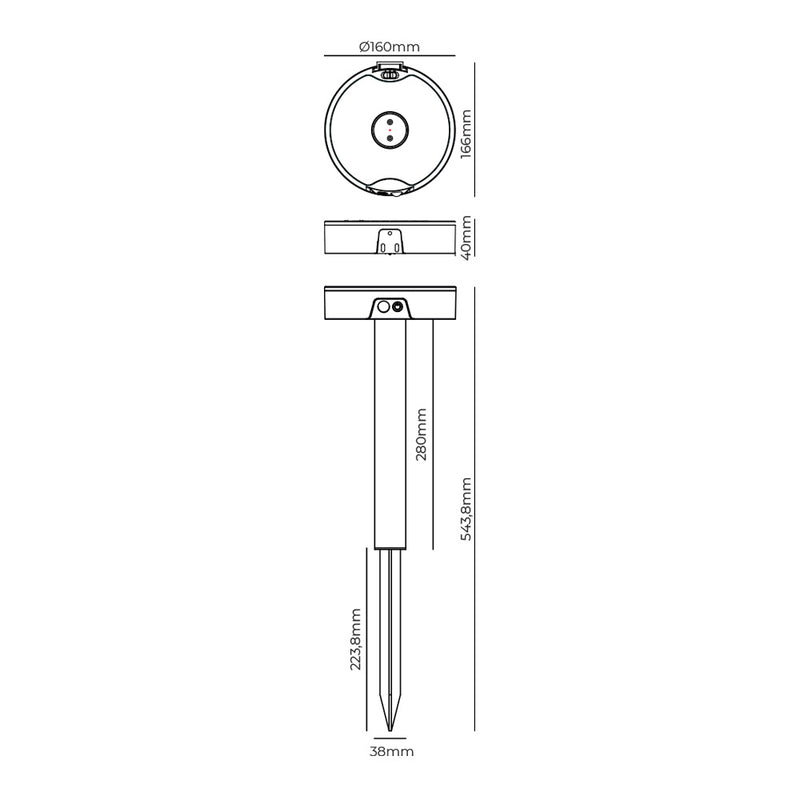 Aplique - Estaca Solar 4W 500 Lm Edm