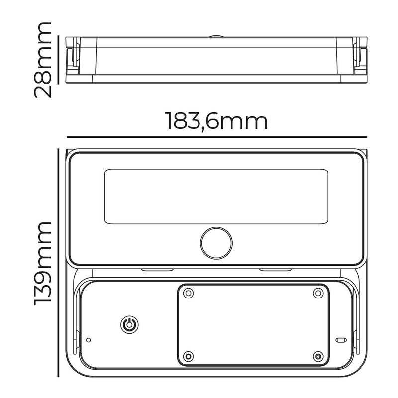 Solar Wall Light 12W 1,600Lm 6,500K. edm