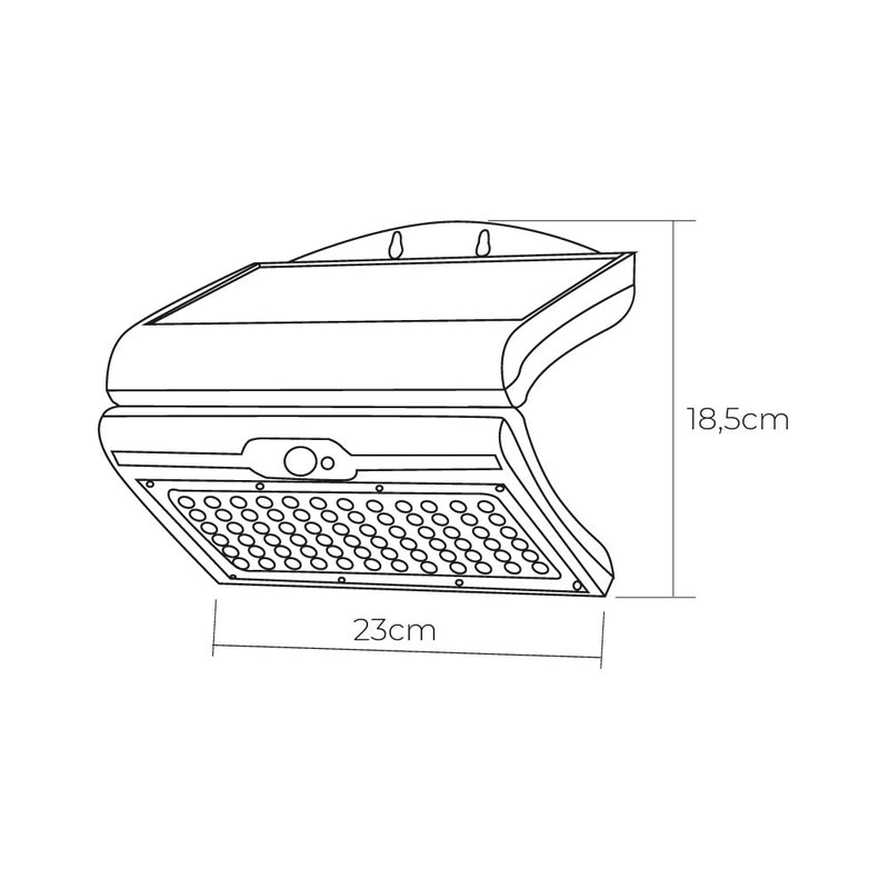 Aplique Solar 6W 430Lm 6,500K Con Sensor Color Blanco Edm