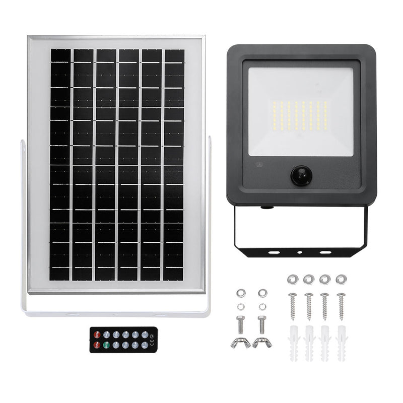 Foco Proyector Solar Con Sensor 100W 1,200Lm 6,500K Edm