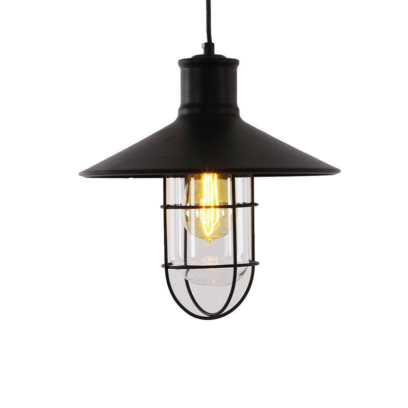 Vintage Metal Ceiling Lamp E27 60W Black Color Ø27X28Cm Edm