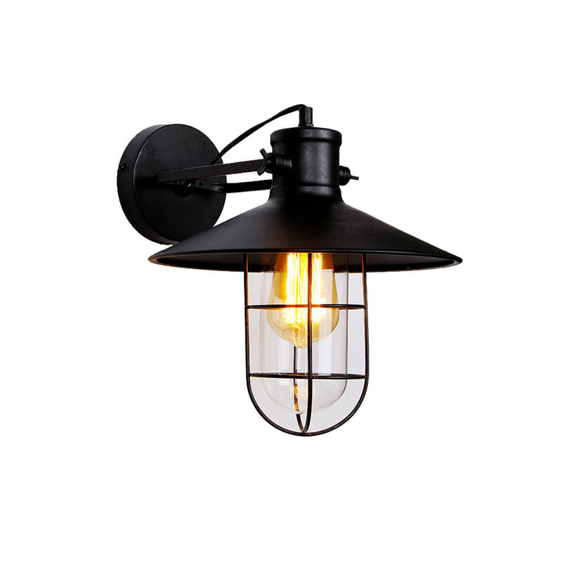 Vintage Metal Wall Lamp E27 60W Black Color Ø32X37X27.5Cm Edm