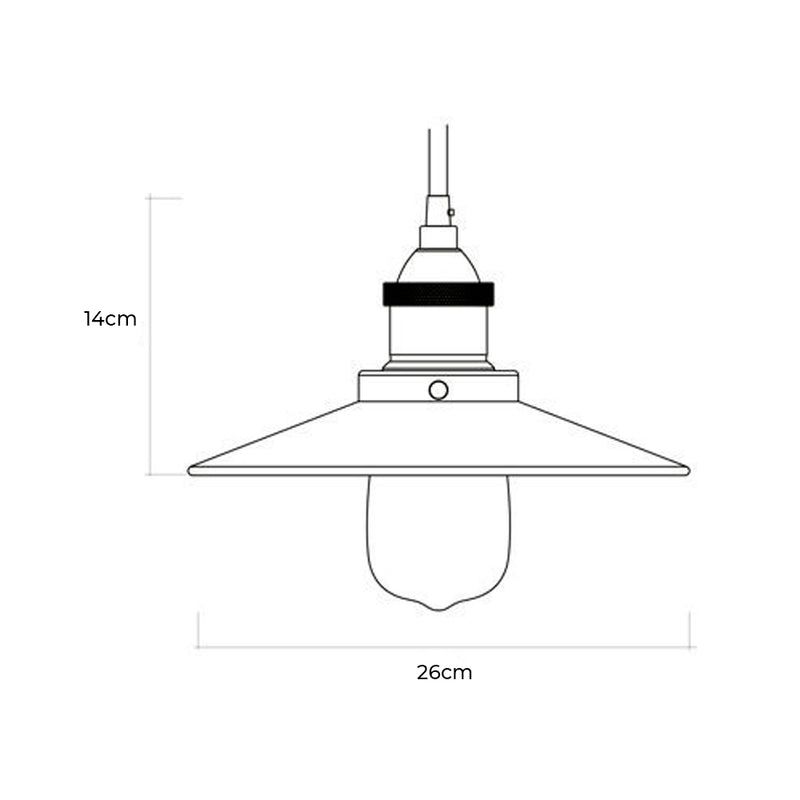 Vintage Metal Ceiling Lamp E27 60W Black Color Ø22X14Cm Edm