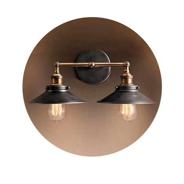 Vintage Metal Double Wall Sconce E27 60W 63x29cm Edm