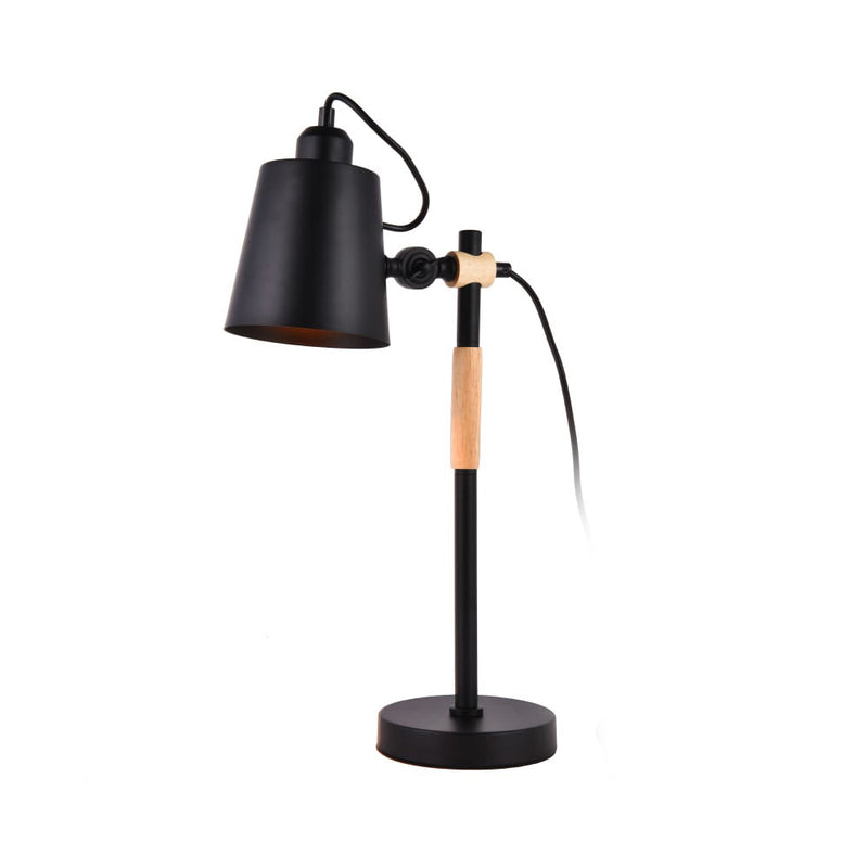 Simple Vintage Lamp, Wood/Metal E27 60W Black Color Ø15X54Cm Edm