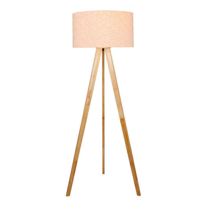 Floor Lamp E27 Wood and Fabric Edm