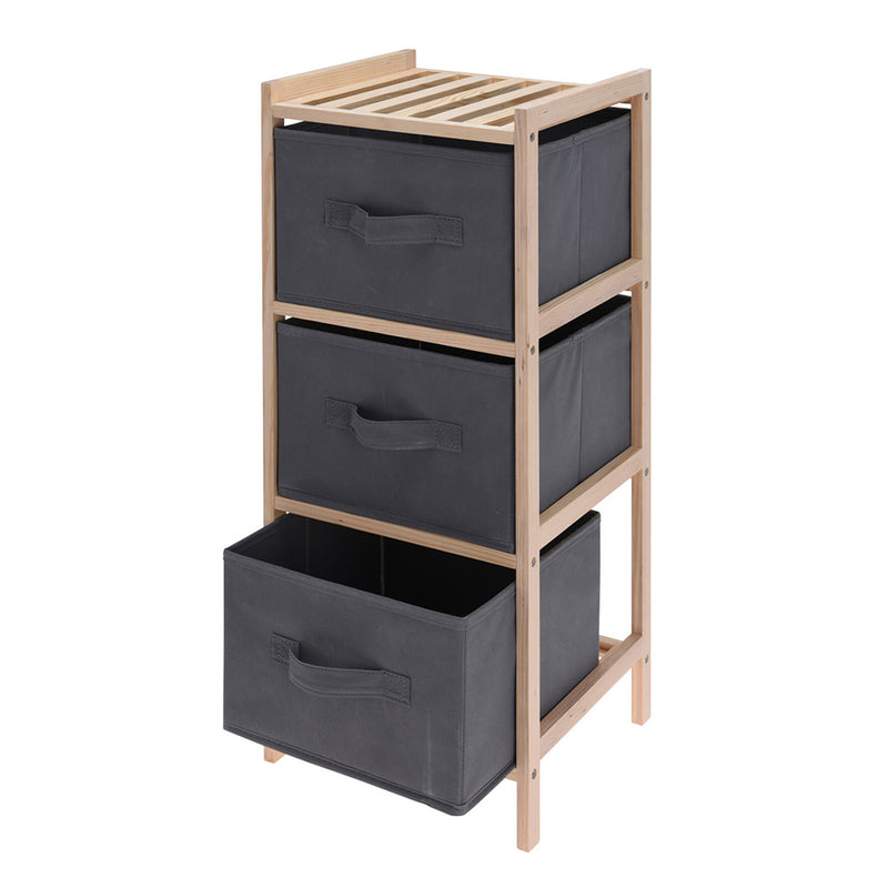 Bathroom Cabinet 3 Compartments For Storage 27.5x25.4x65cm, 784630050, Storage Solutions