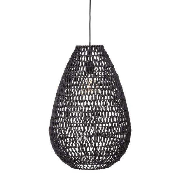 Black Ceiling Lamp E27 Collection 'Tressé' 55x37.5cm