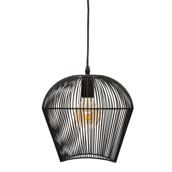 Black Ceiling Lamp E27 Collection 'Jena' 26x25cm