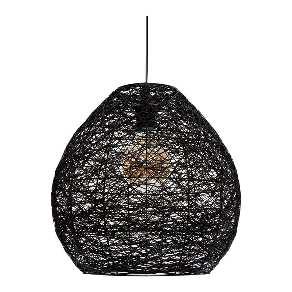 Black Paper Ceiling Lamp "Mona" Collection Ø34X35Cm E27 Bulb Not Included