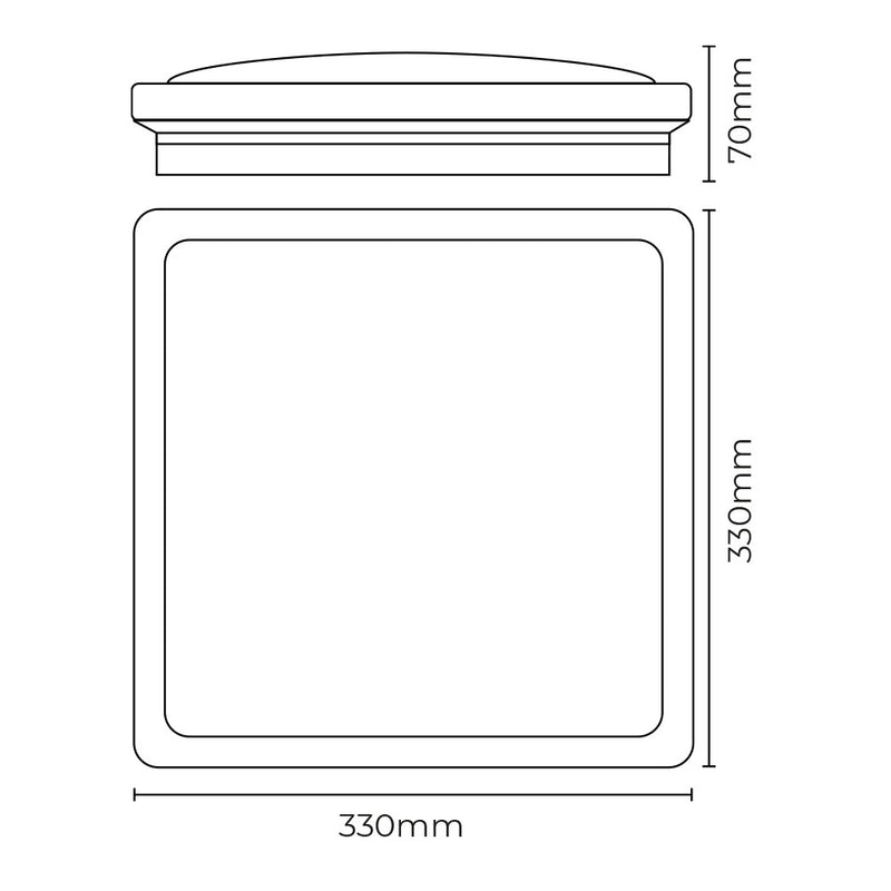 Aplique Superficie Cuadrado Led 18W 1820Lm 4000K 33X5X33Cm Efecto Madera Edm