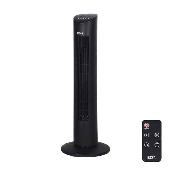 Tower Fan, Power: 60W With Remote Control, Black Color 28X78.3Cm Edm