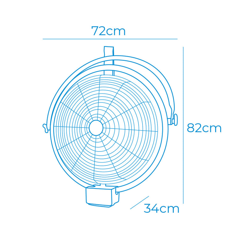 Ventilador Industrial 120W 50Cm Pared-Techo Edm