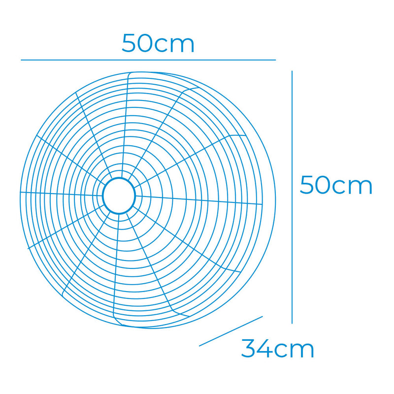 100W 50cm Wall Fan with Edm Remote Control