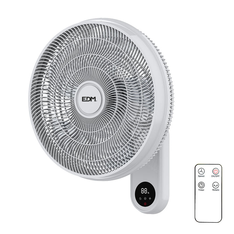 55W 40cm Wall Fan with Edm Remote Control