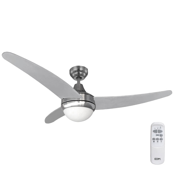 Ceiling Fan Model Egeo, Chrome Color Power: 60W Blades: Ø122Cm With Remote Control Edm