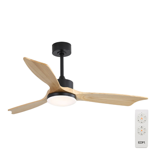 Smart Ceiling Fan With Wooden Blades Led Light 3000/4000/6000K Baltic Power: 20W Edm