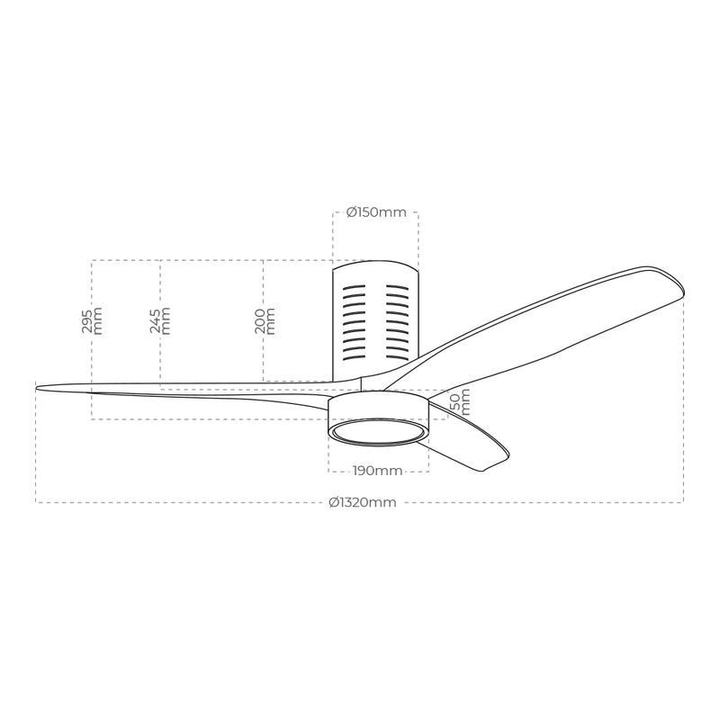 Ventilador De Techo Inteligente Con Aspas De Madera Luz Led 3000/4000/6000K Kara Potencia: 30W Edm