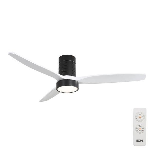 Ceiling Fan With Wooden Blades Led Light 3000/4000/6000K Kara Power: 30W Edm