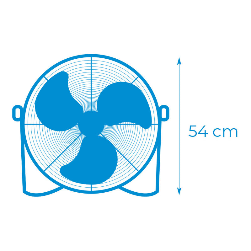 Ventilador Industrial, De Suelo, Color Negro, Potencia: 100W Aspas: Ø45X54Cm Edm