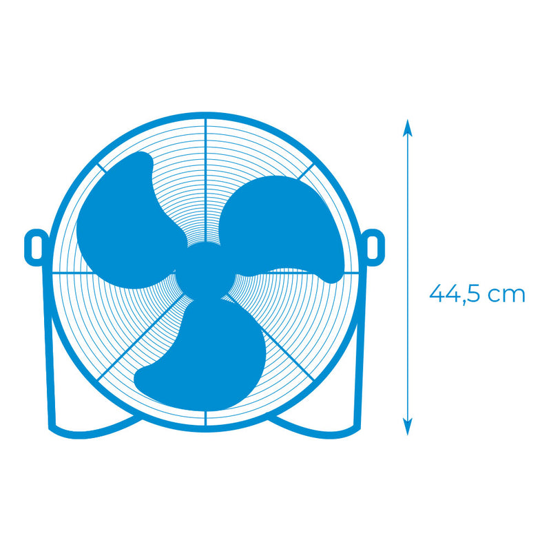 Ventilador Industrial De Suelo, Oscilante, Color Negro Potencia: 45W Aspas: Ø35X44,5Cm Edm