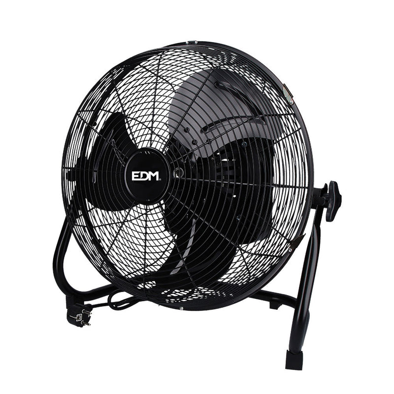 Ventilador Industrial De Suelo, Oscilante, Color Negro, Potencia: 70W Aspas: Ø45X55Cm Edm