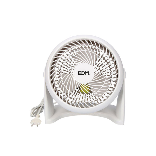 2 in 1 Fan (Floor and Wall) White Color, Power: 50W Blades: Ø18Cm 26.5X15.5X27.7Cm Edm