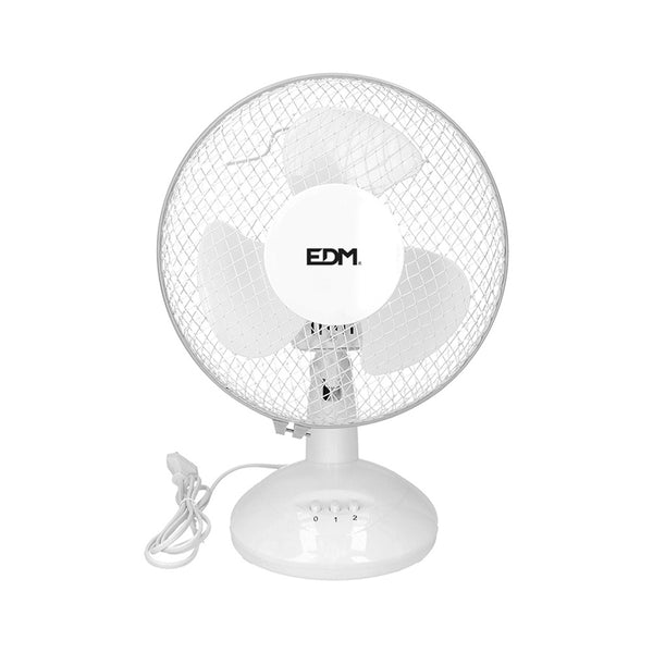 Ventilador De Sobremesa, Color Blanco, Potencia: 25W Aspas: Ø23 ; 27X24X36Cm Edm