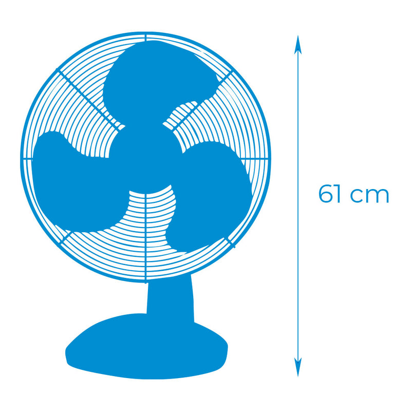 Table Fan, White Color, Power: 45W Blades: Ø40X61Cm Edm