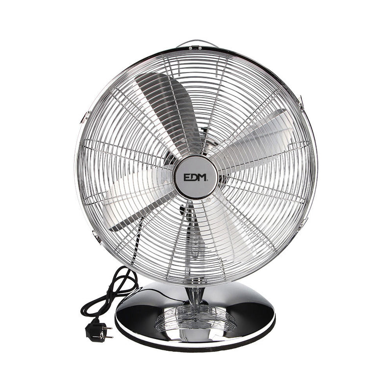 Ventilador De Sobremesa, Color Cromado, Potencia: 60W Aspas: Ø40Cm Edm