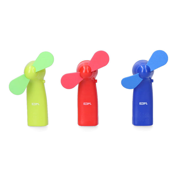 Battery-operated fan "Funny Colors" 2Xaa (Not included) Edm Assorted Colors / Models