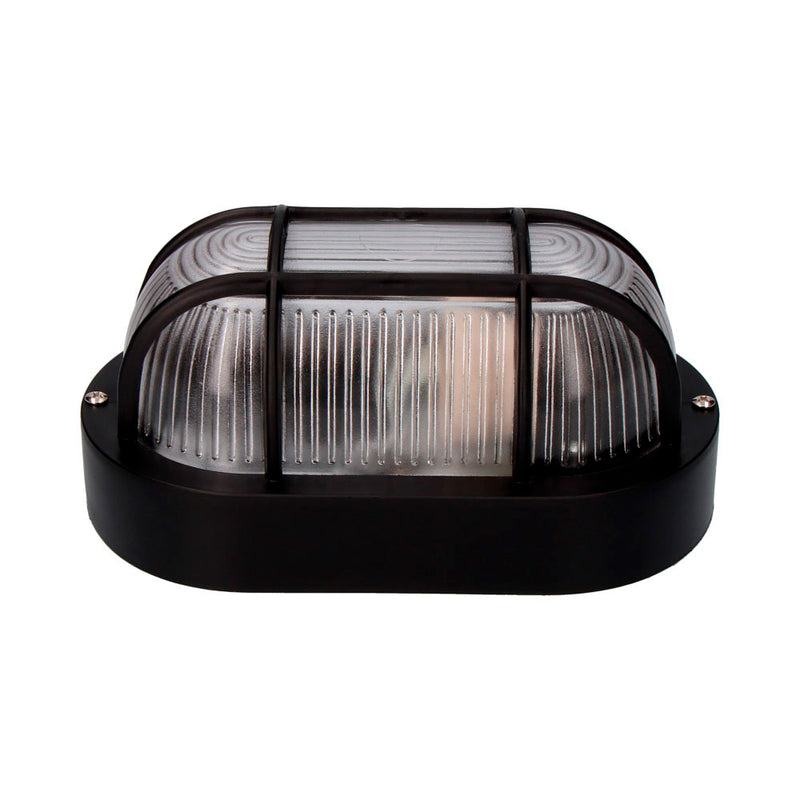 Oval Wall Lamp Ip54 Color Black 1Xe27 40W 11.4X20.2X10Cm Model Tarragona, Edm