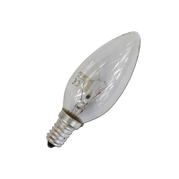 40W E14 Clear Candle Incandescent Bulb (Industrial Use Only)