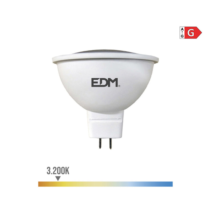 Bombilla Dicroica Led Mr16 (Gu5,3) 5W 12V 450Lm 3200K Luz Calida Ø5X5Cm Edm