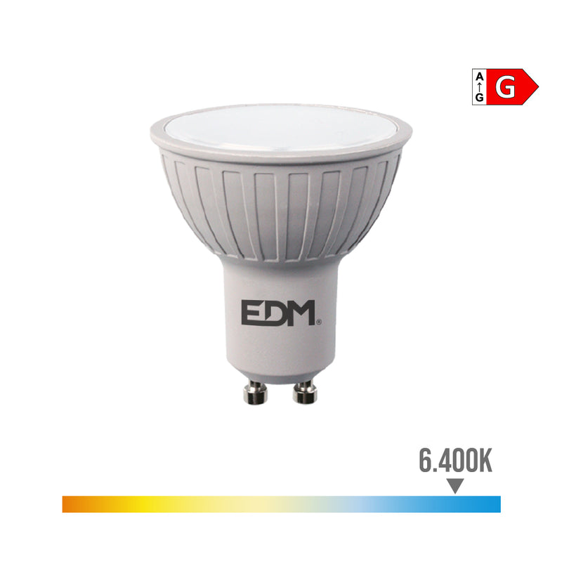 Dimmable Led Dichroic Bulb Gu10 6W 480Lm 6400K Cold Light Ø5X5.5Cm Edm