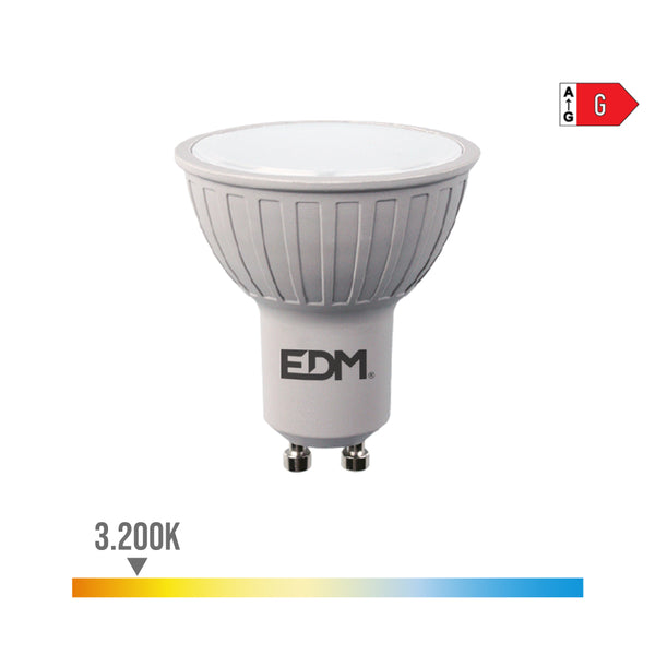 Bombilla Dicroica Led Regulable Gu10 6W 480Lm 3200K Luz Calida Ø5X5,5Cm Edm