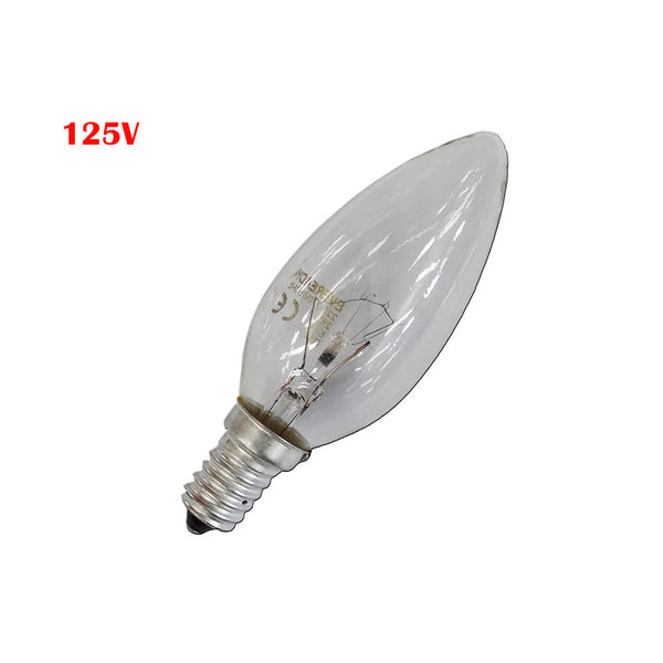 Incandescent Light Bulb Clear Candle 60W E14 125V (Industrial Use Only)