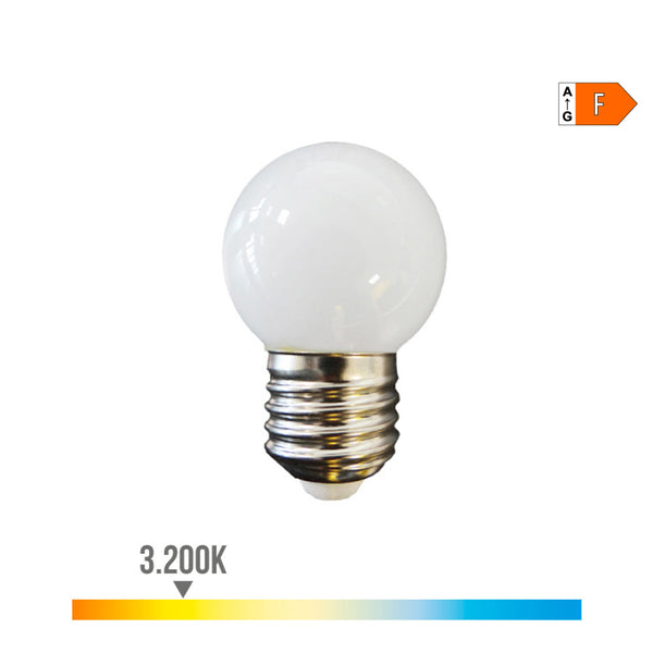 Led Spherical Bulb E27 1.5W 130Lm 3200K Warm Light Ø4.3X7Cm Edm