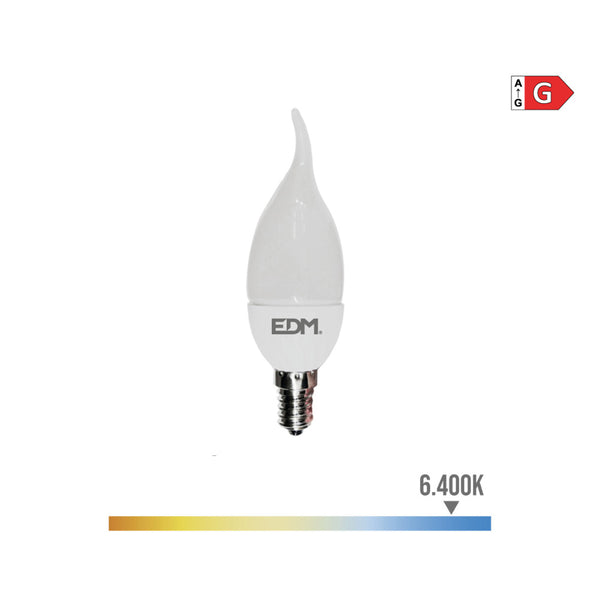 Bohemian Candle Bulb Led E14 5W 400Lm 6400K Cold Light Ø3.8X12.5Cm Edm