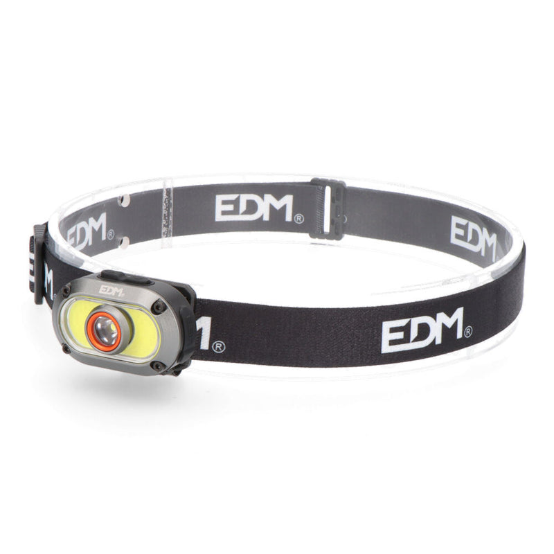 Rechargeable Aluminum Headlamp 7W 500Lm 2 LEDs 235Mah Edm