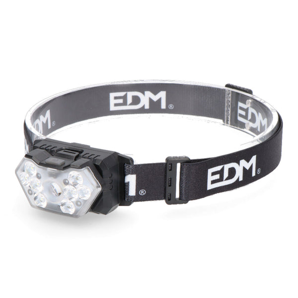 Battery Powered Headlamp 5W + 8X1W 400Lm 9 Leds Edm