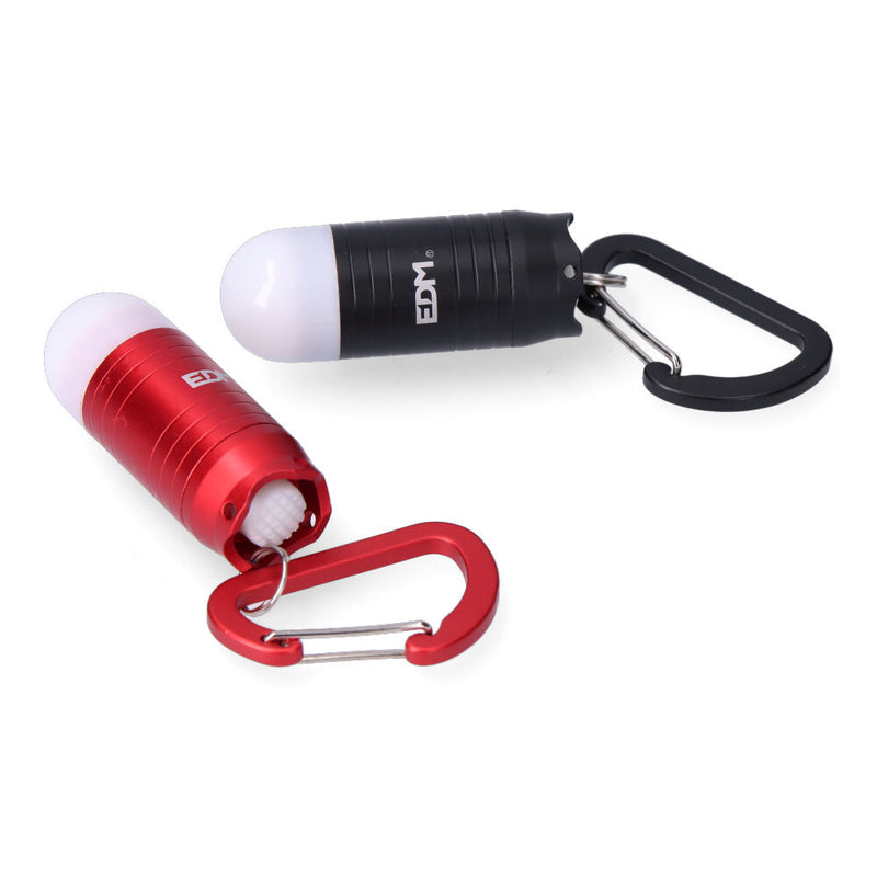 Keychain Flashlight With Carabiner 1 Led, 3Xlr44 (Batteries Included) Assorted Colors, Edm