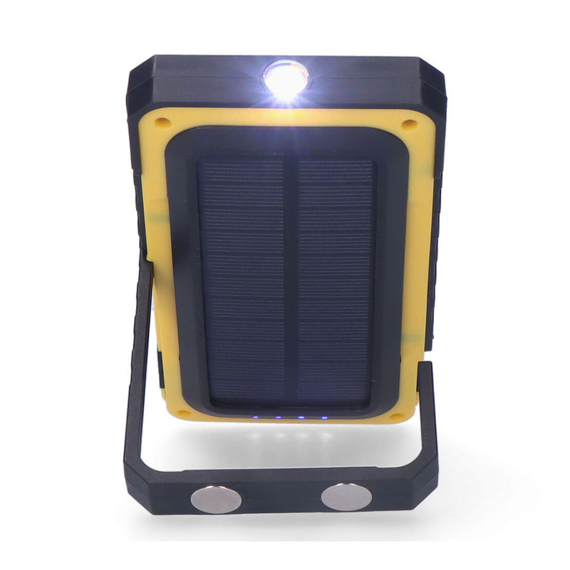 Linterna Led Solar Recargable Con Gancho E Imán Cob 10W 750Lm Edm