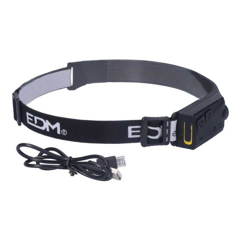 Headlamp With Cob Led Sensor 8W 280Lm/100Lm + Spot Led 3W 90Lm/40Lm Edm