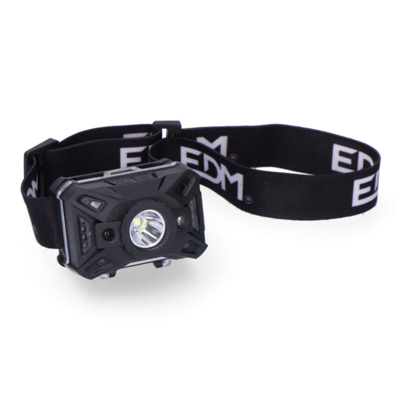 Headlamp, with On/Off Sensor 1 LED Cob 5W 7 Types of Light 3Xaaa (Included) Edm