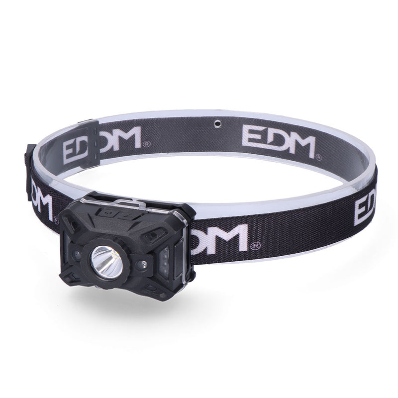 Headlamp, with On/Off Sensor 1 LED Cob 5W 7 Types of Light 3Xaaa (Included) Edm