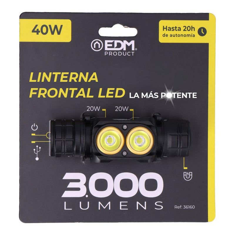 Linterna Frontal 3, 000Lm Edm