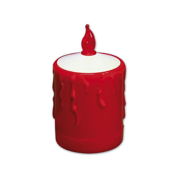 Candle for the deceased (cemetery) with LED light, red color 2Xaa (batteries not included)