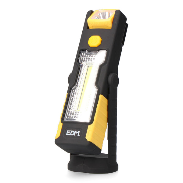 Led Flashlight Cob Xl Double Function 1Led 3W + 1 Led 1W With Hook + Magnet 3Xaaa (Batteries Included) Edm