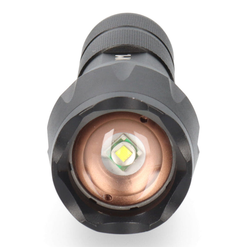 Linterna De Aluminio Con Zoom, 1 Led Cree Xml-T6 3Xaaa (Pilas Incluidas) Edm